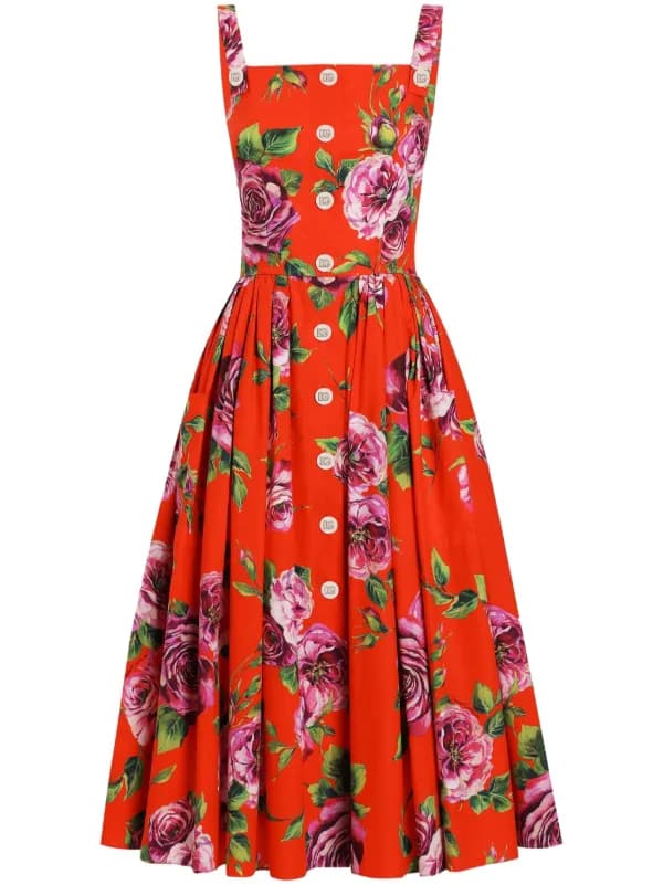 Red Floral Dress